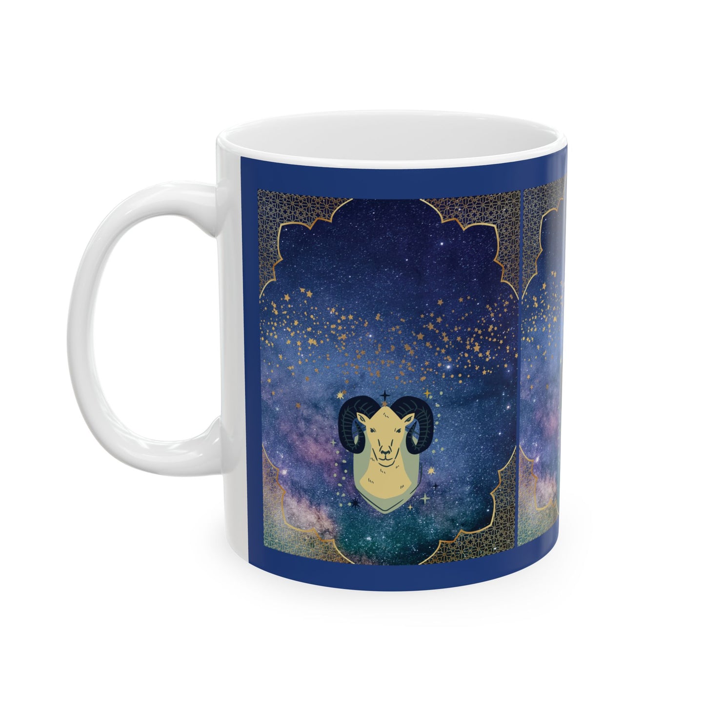 Aries Zodiac Coffee Mug, Astrological Coffee Mug 11oz, Horoscope Birthday Gift, Personalized Zodiac Gift with Name, Aries Ram Zodiac Mug