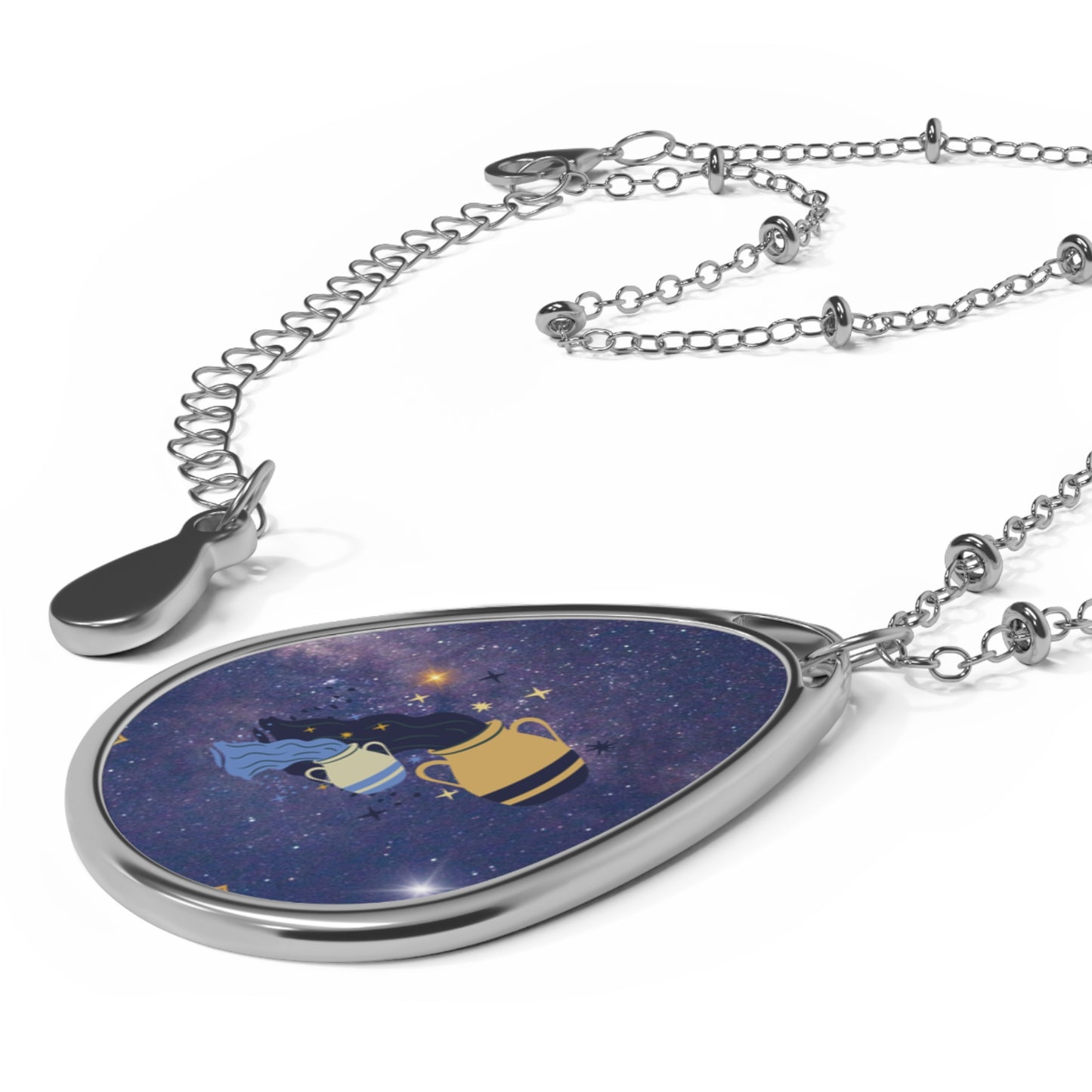 Wear the Cosmos in our Zodiac Necklaces- Celestial Jewelry - Aquarius Water Bearer - Jan 20- Feb 18 - Birthday Tribute - Star Sign Necklace