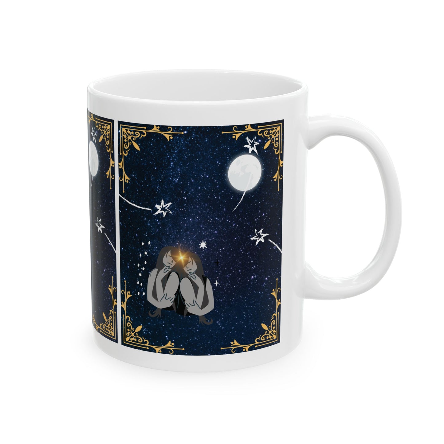 Gemini Twins Coffee Mug, Astrology Tea Cup, Horoscope Tea Mug, Gift for Gemini, 11oz Tea Mug, Astrology Moon Mug, May & June Birthday Gift