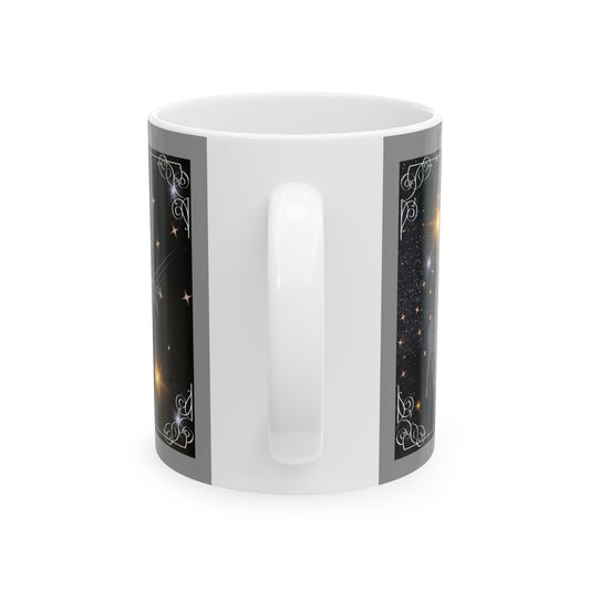 Capricorn Goat Coffee Mug, Personalized Name Zodiac Mug, Astrology Inspired Mug, 11 Ounce Coffee Cup, January Birthday Gifts, Star Sign Mug