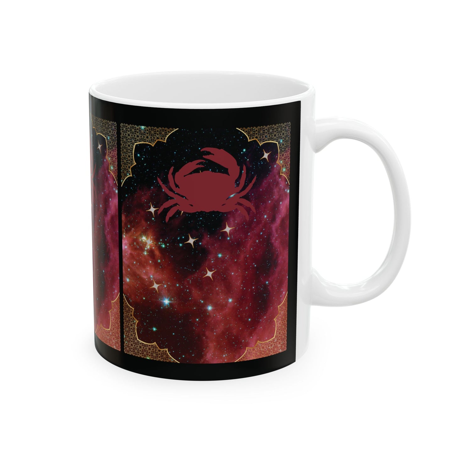 Vintage Zodiac Cancer Mugs, Astrology Cancer Zodiac Gift, June July Birthday Gift, Ceramic Coffee Cup 11oz, Custom Horoscope Cup, Crab Mugs