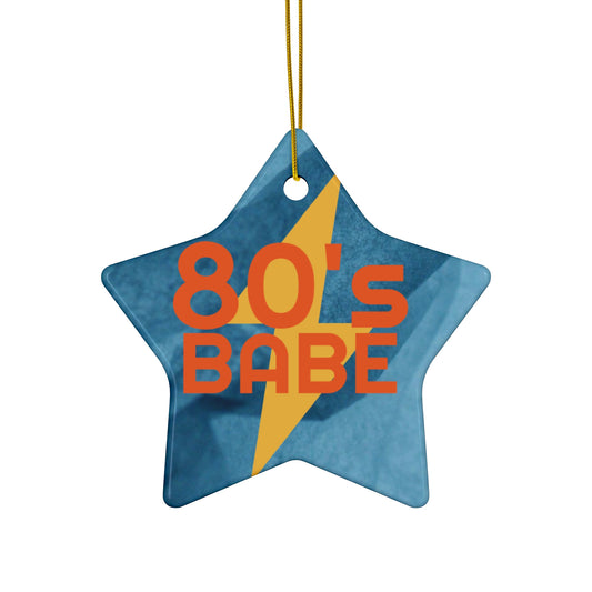 Ceramic Ornament, 4 Shapes, 80's Babe