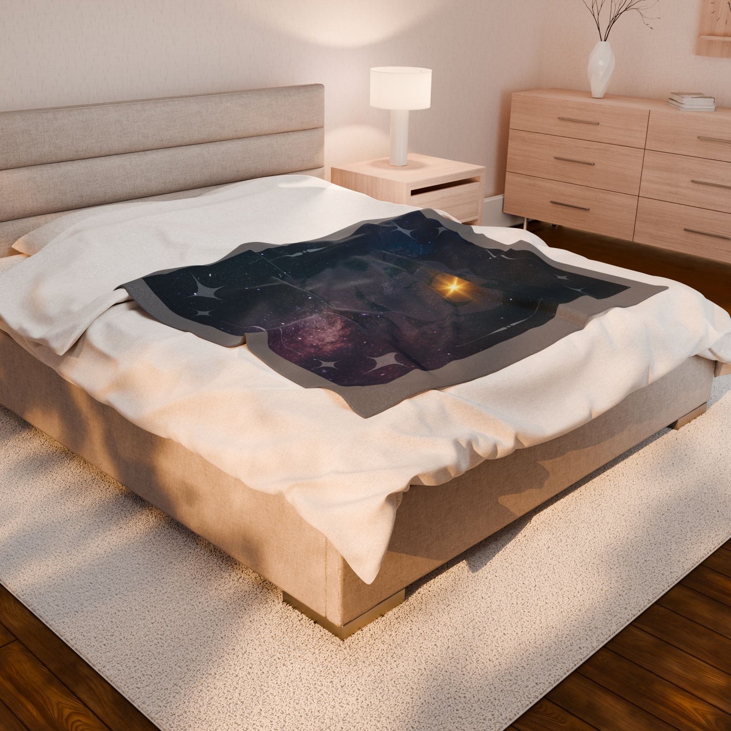 Experience Cosmic Comfort with Bottega KCarroll Collection's Plush Velveteen Zodiac Blankets and Throws Virgo Sign Aug 23- Sep 22