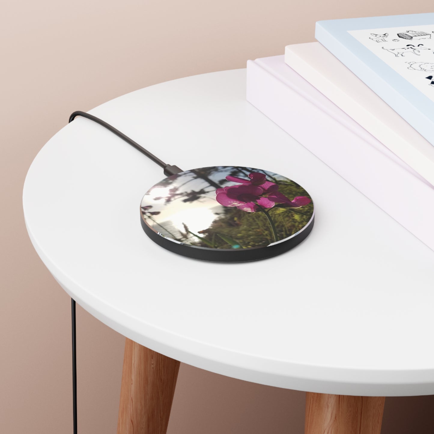 West Coast California Wireless Cell Phone Charger California Floral Sunset West Coast Pacific Ocean Wild Flower Cell Phone Charger Wireless