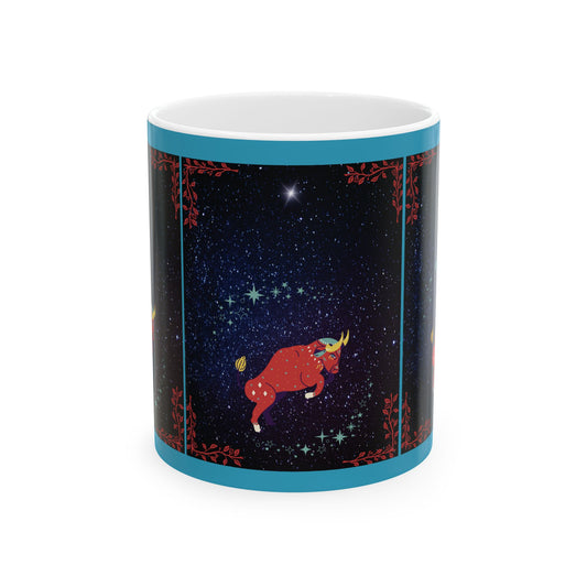 Taurus the Bull Mug, Taurus Zodiac Sign Mug, Taurus Coffee Cup, April, May Birthday Gift, Astrology Zodiac Mug, Horoscope Tea Cup, 11 Oz Cup