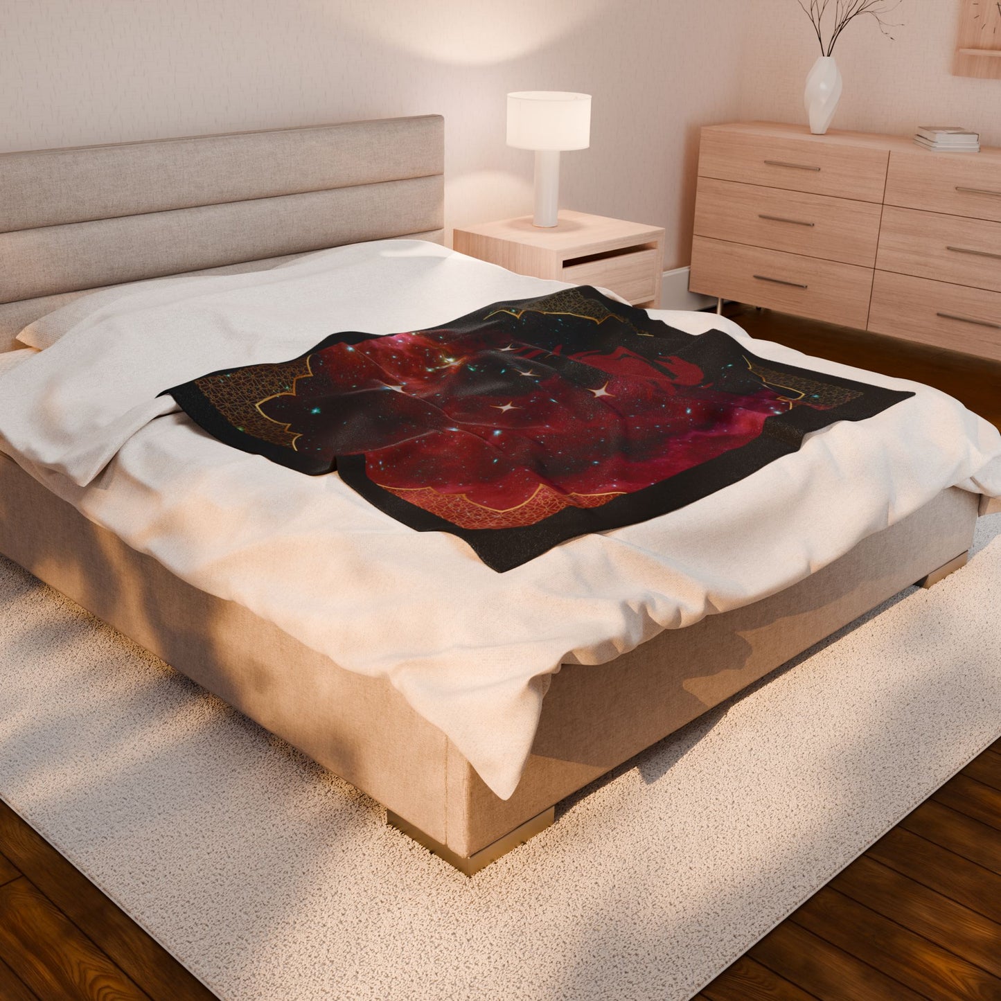 Experience Cosmic Comfort with Bottega KCarroll Collection's Plush Velveteen Zodiac Blankets and Throws Cancer Sign Jun 21- Jul 22