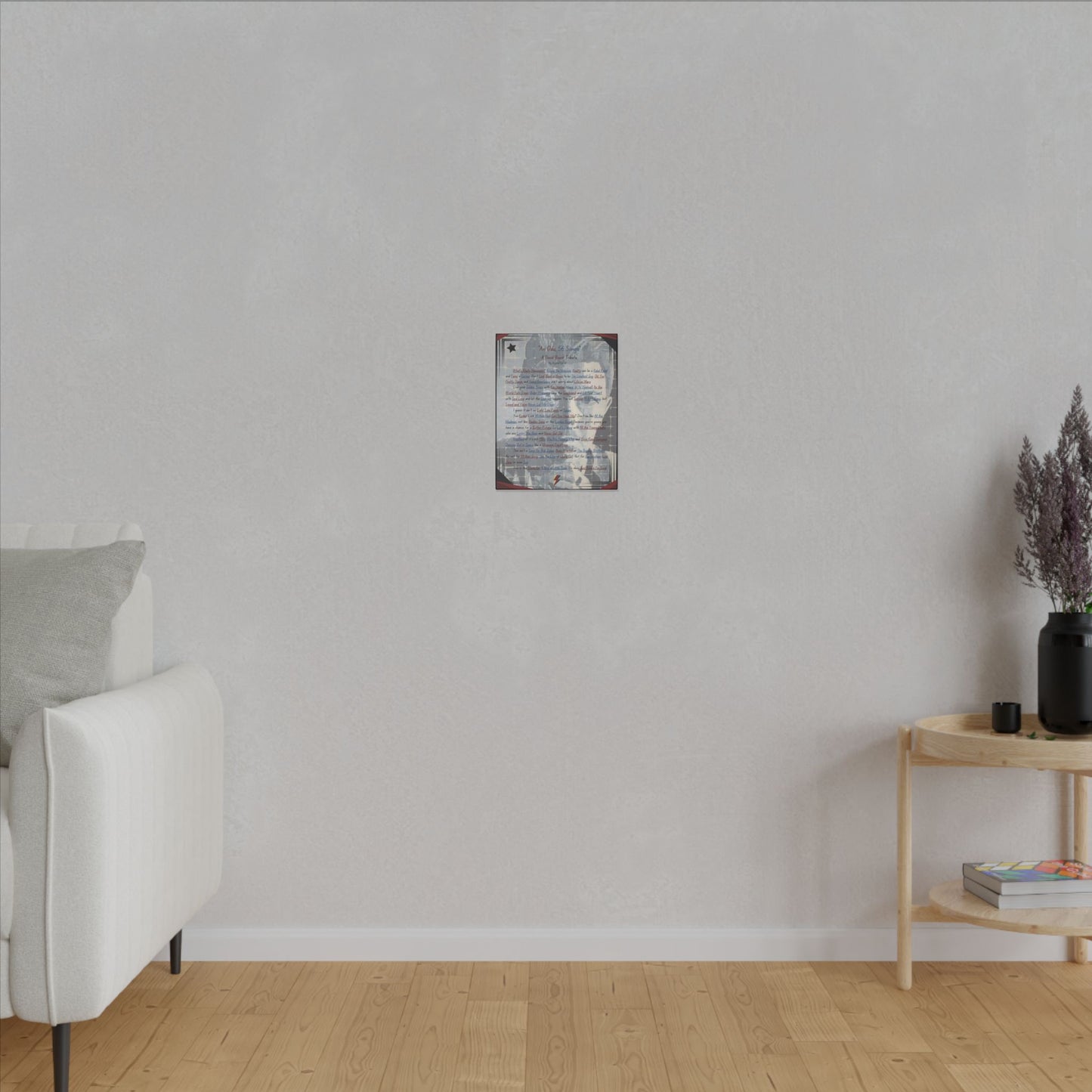 David Bowie Canvas Print, Music Art Wall Decor, David Bowie Tribute 'An Ode 56 Songs' Fan Art, Matte Stretched Canvas Painting Print