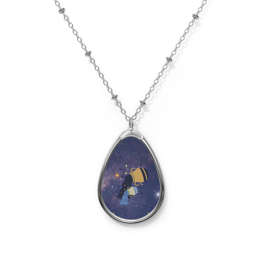 Wear the Cosmos in our Zodiac Necklaces- Celestial Jewelry - Aquarius Water Bearer - Jan 20- Feb 18 - Birthday Tribute - Star Sign Necklace