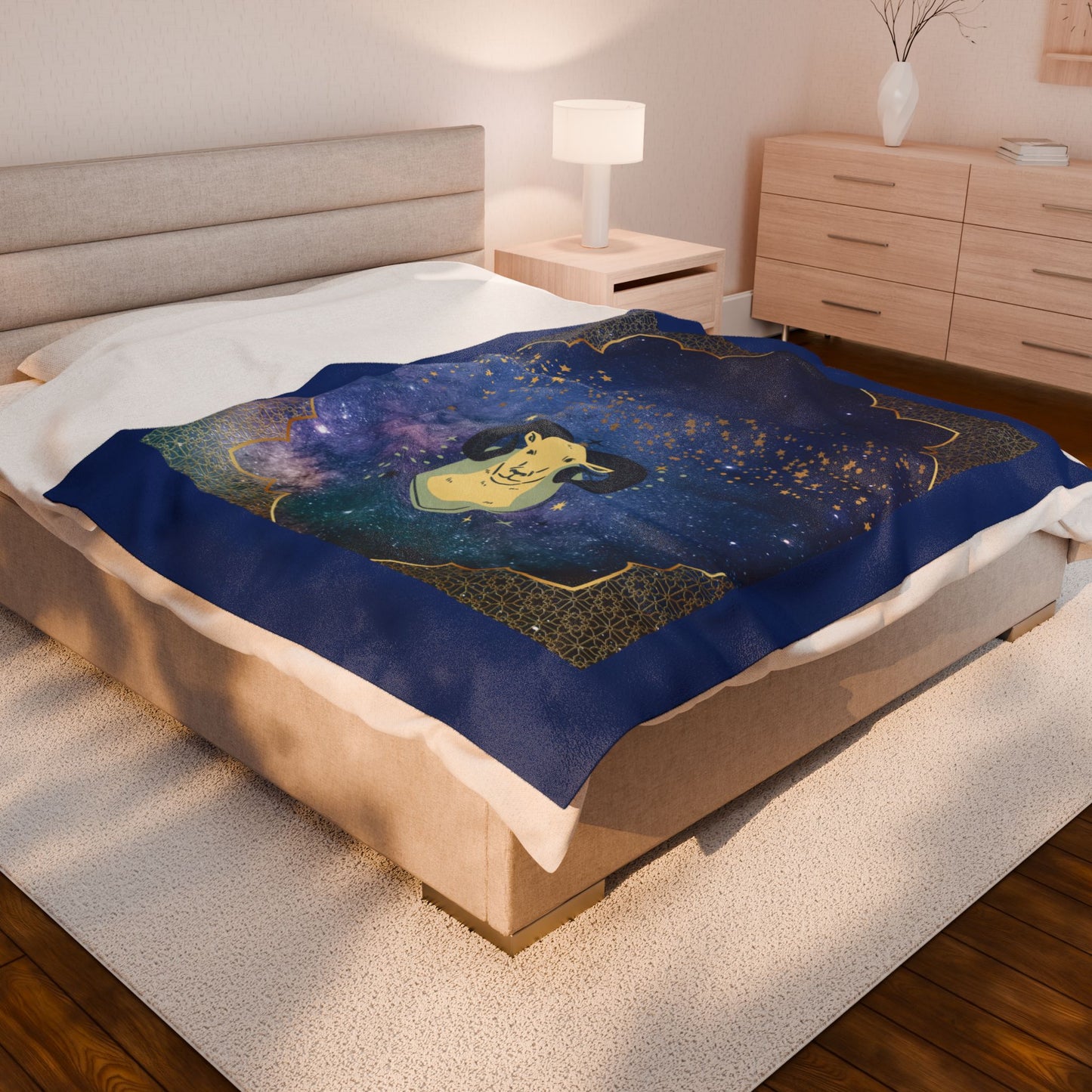 Experience Cosmic Comfort with Bottega KCarroll Collection's Plush Velveteen Zodiac Blankets and Throws Aries Sign Mar 21- Apr 19