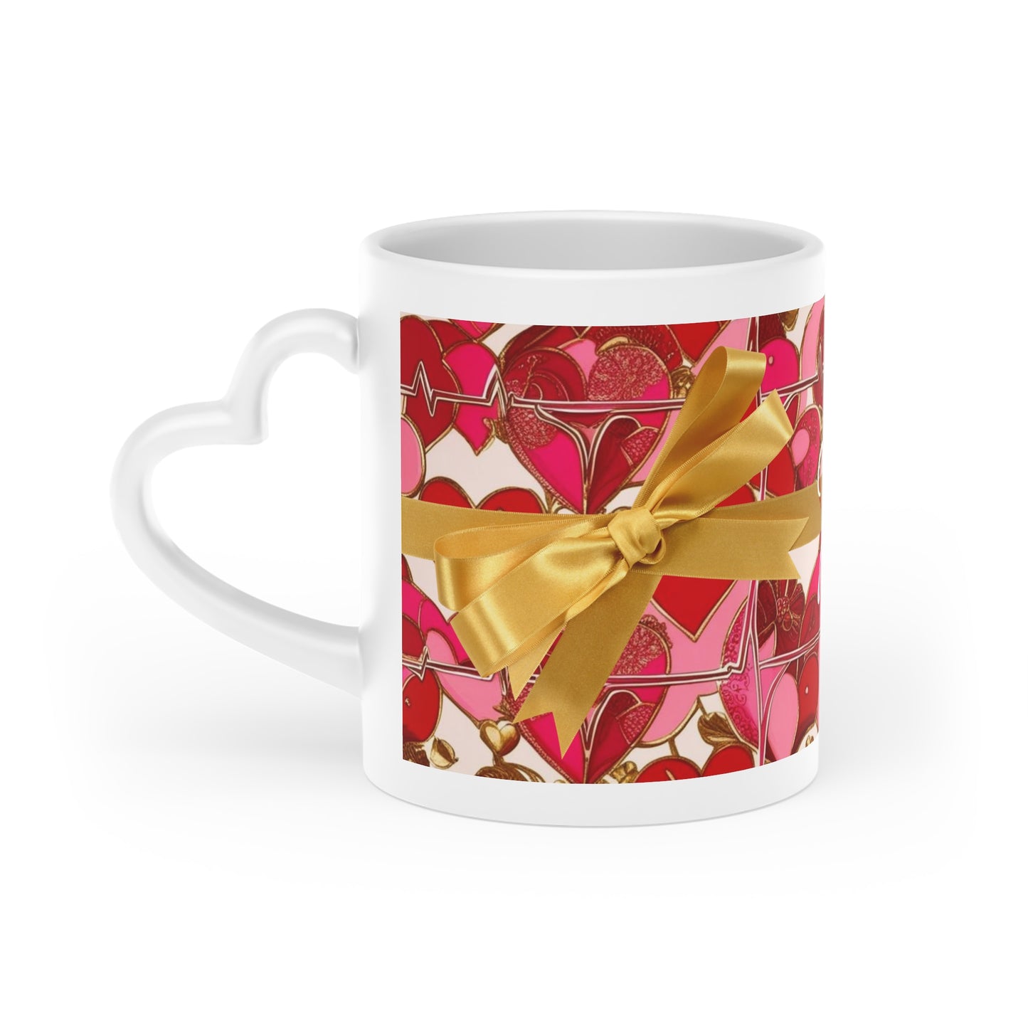 Heartbeat Mug, Valentine's Sweetheart Mug, Heart-Shaped Mug, I Love You Coffee Cup, Happy Valentine's Day, Love Gift for Anniversary