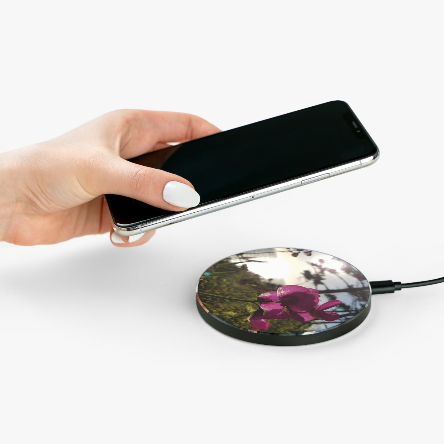 West Coast California Wireless Cell Phone Charger California Floral Sunset West Coast Pacific Ocean Wild Flower Cell Phone Charger Wireless