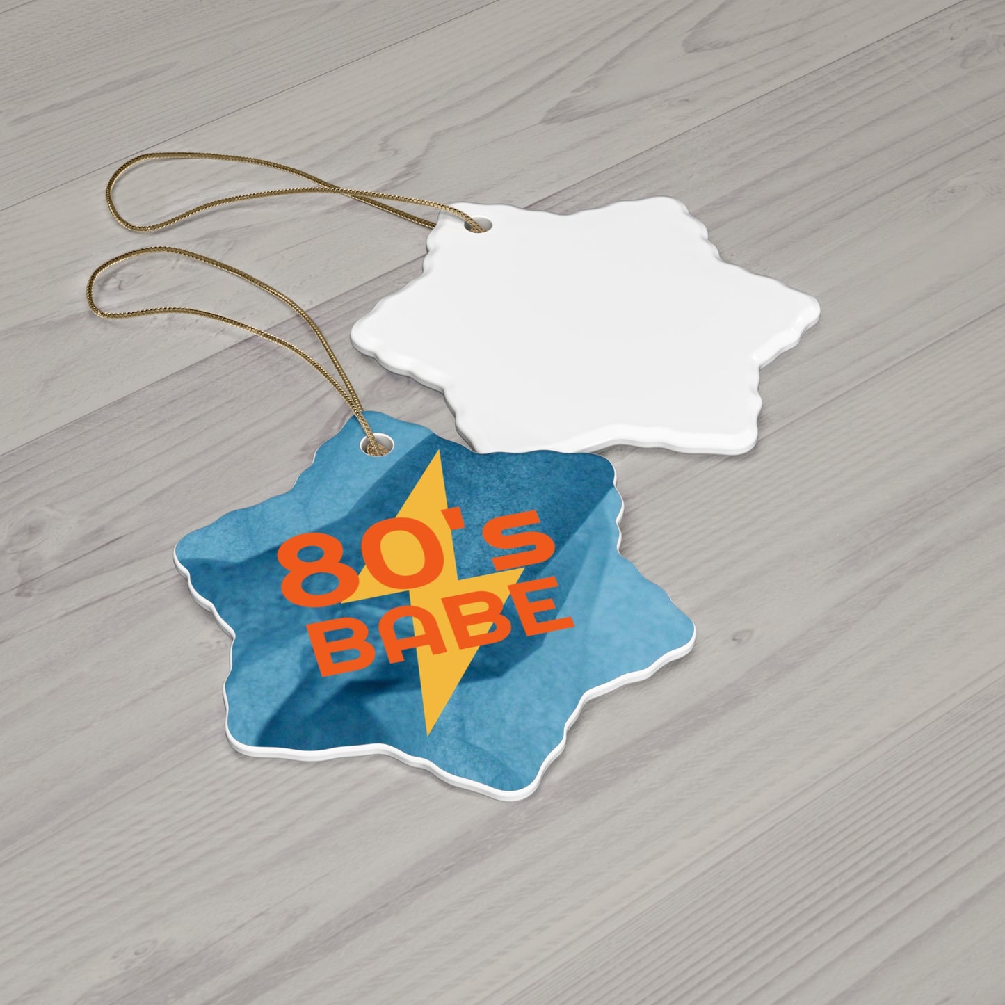 Ceramic Ornament, 4 Shapes, 80's Babe