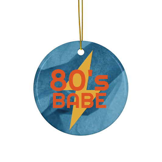Ceramic Ornament, 4 Shapes, 80's Babe