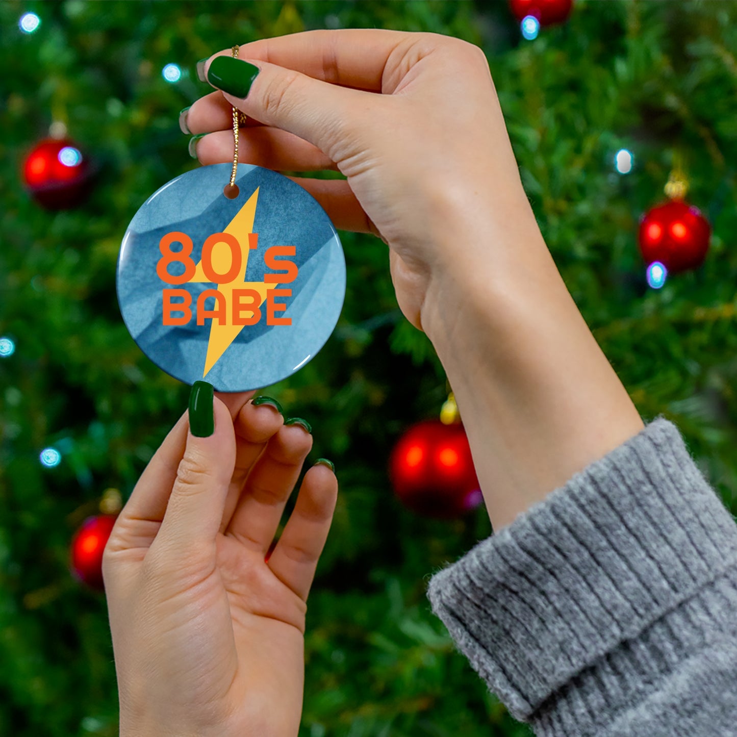 Ceramic Ornament, 4 Shapes, 80's Babe