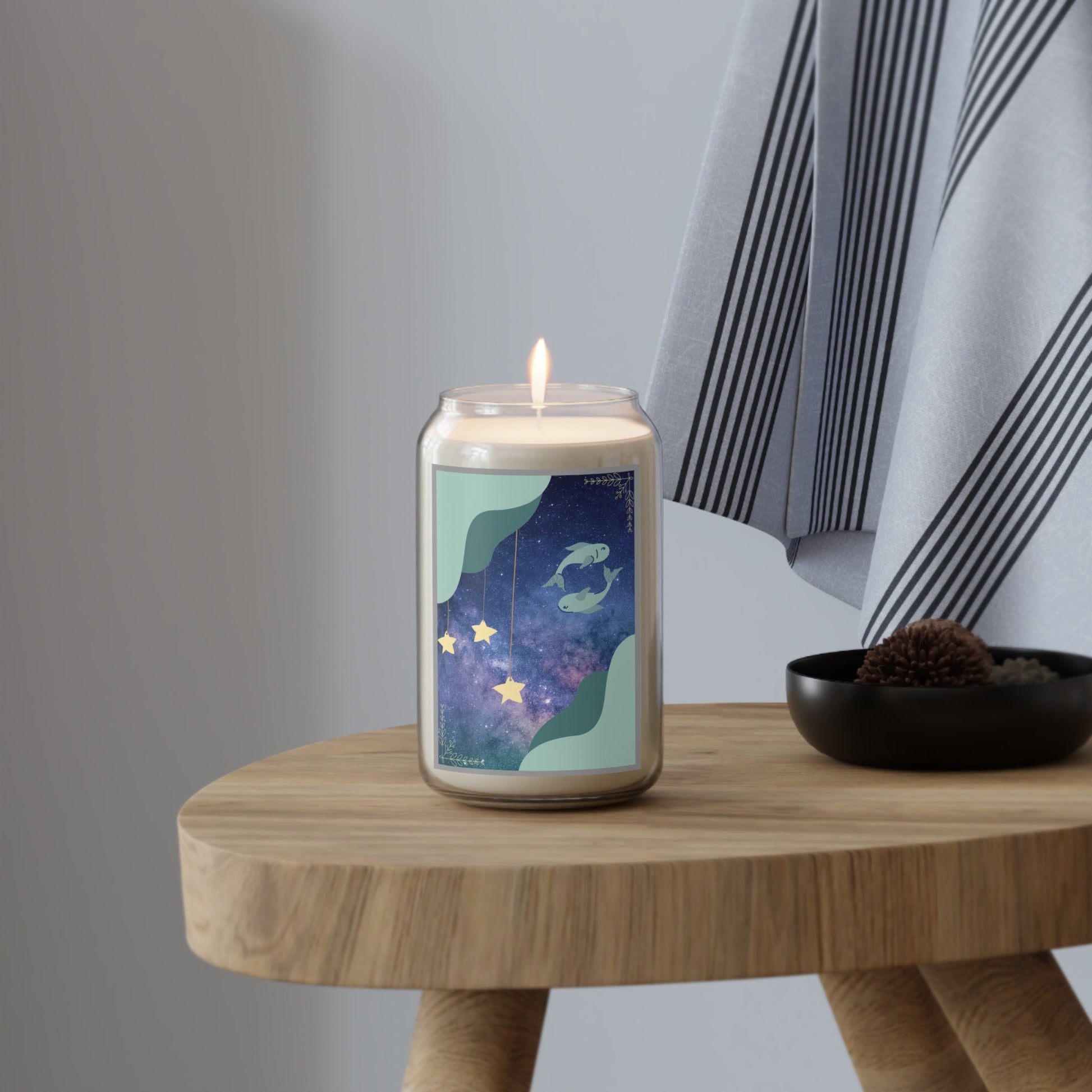 Zodiac Candles - Pisces Star Sign - Unique Scents & Designs - Soy Wax - Get in Tune with Your Inner Astrology - Relaxing Aromatherapy